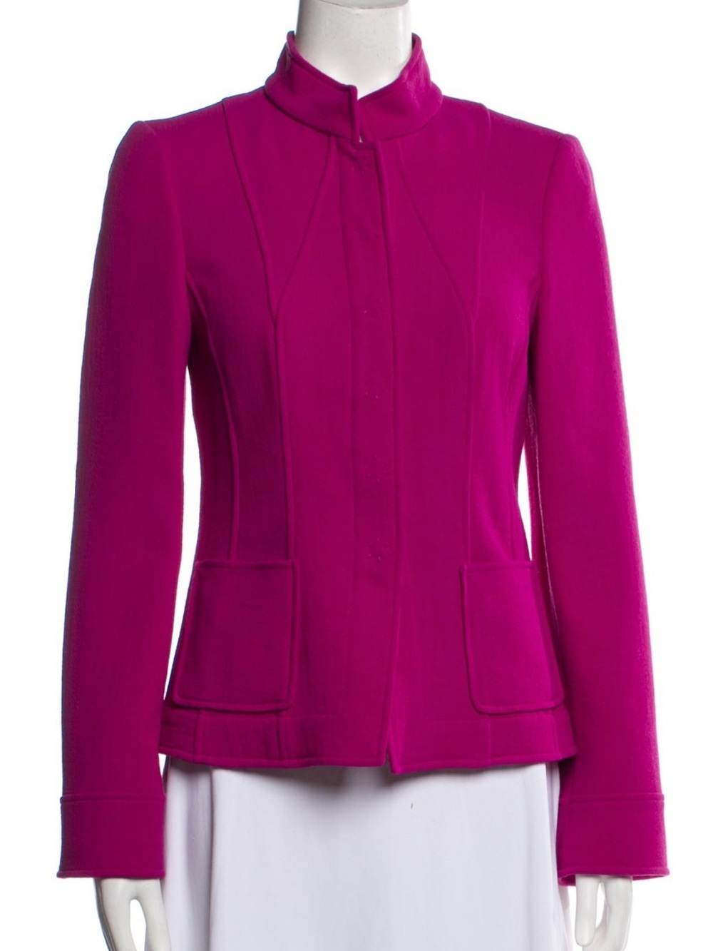 Armani Collezioni Virgin Wool Fuchsia Blazer Jacket Sz 4